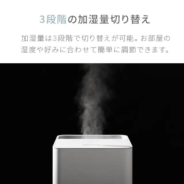 （アイスグレー） 超音波加湿器【1年保証】