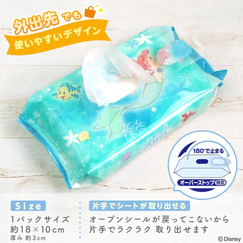 水99% おしりふき ふんわり ディズニー ベビー プリンセス アリエル  【1600枚】 80枚x20個 おしり拭き