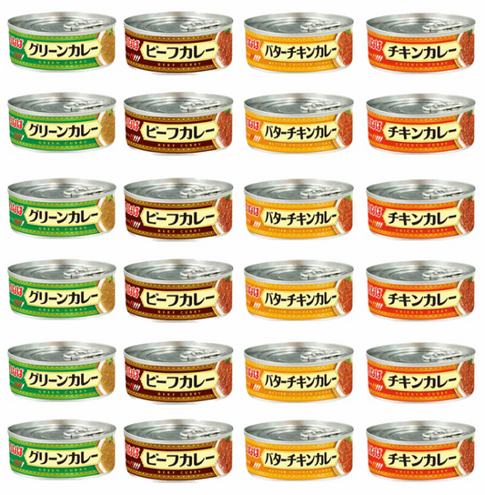 【缶詰】いなば カレー缶詰 90g 24缶セット チキンカレー ビーフカレー グリーンカレー バターチキン 詰め合わせ 非常食 保存食 長期保存 備蓄 食べきり 関東圏送料無料
