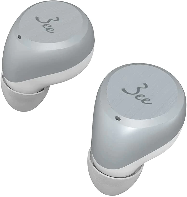 3ee Alpha 01 ワイヤレス イヤホン Bluetooth マイク付き (ライトグレー) M【エコ得】