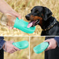 ペット給水器 お散歩ウォーターボトル 猫 犬 水飲み器 携帯用 水槽付き 水漏れ防止 給水 ボトル ハンディーボトル 小300ml w495C(グリーン小)