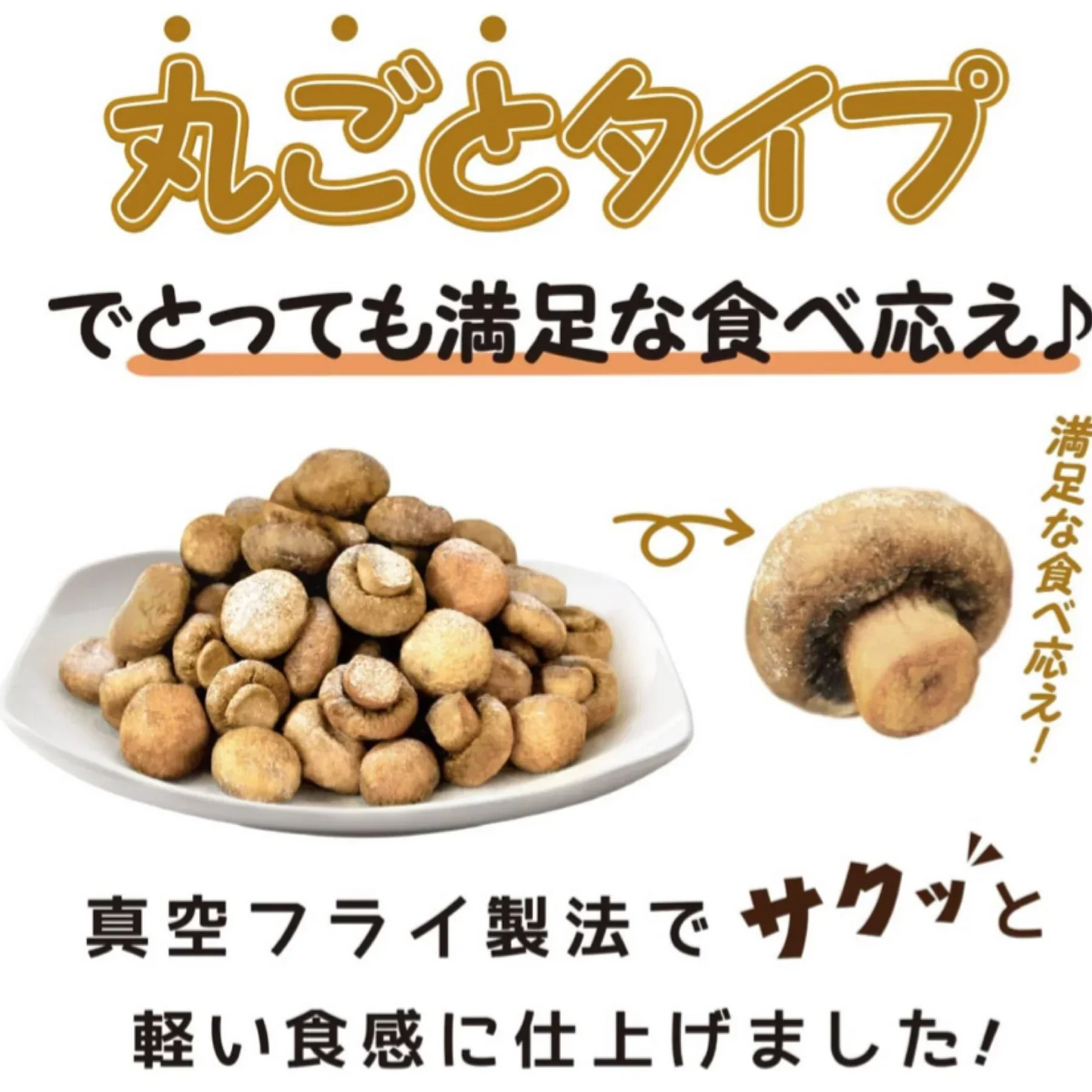 賞味期限間近【2袋セット】マッシュルームスナック トリュフ味 60g 真空フライスナック