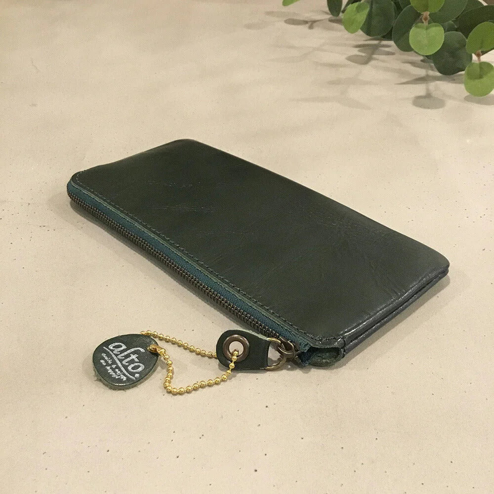 alto. 薄マチ長財布 AMSW-0052 グリーン