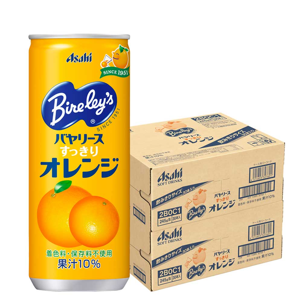 【送料無料】アサヒ バヤリース オレンジ 245ml×60本（2ケース）