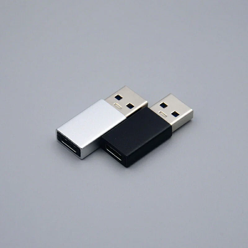 Type-C 黒 usb3.0変換アダプター データ転送 充電 従来のUSB充電器でiPhone12/12mini/12Pro/12Pro Maxを充電するための転換コネクタ 3A コンパクト