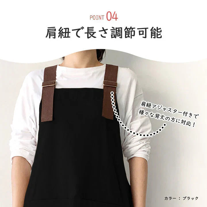 【ヒッコリーデニム】FABORI ワークエプロン ブリック エプロン メンズ レディース おしゃれ 男女兼用 フリーサイズ かぶり かぶるだけ ガーデニング 膝丈 シンプル DIY 無地 大人 プレゼント ギフト 父の日 保育士