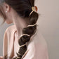 (A03グレー)プリングヘアゴム くるくる ヘアアクセサリー ハート オシャレ 髪飾り ヘアゴム コイルポニー ワイヤーポニー まとめ髪 プチプラ