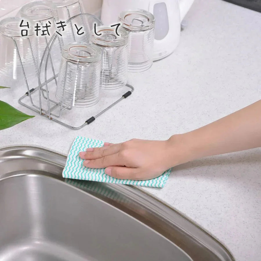 食器・テーブル用不織布ふきん　30枚入 ベーシックカラー◆ 汚れ落ちがいい 速乾 繰り返し使える 台拭き 手ふき お掃除 ご家庭 飲食店