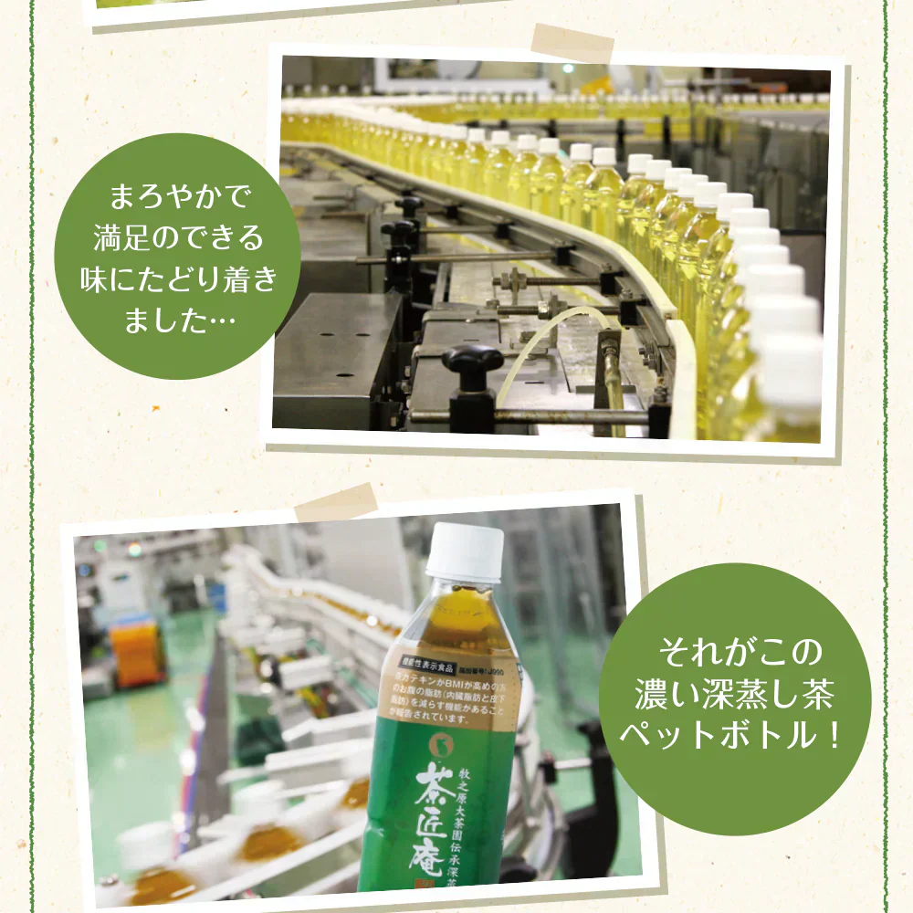 【機能性表示食品】茶匠庵 緑茶ペットボトル 500ml×24本