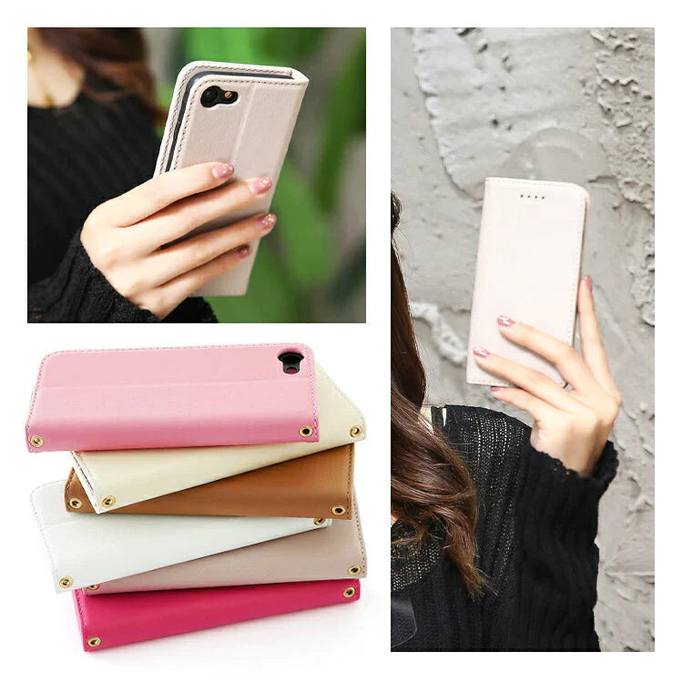 iPhone12/12Pro ピンクベージュ 】 iPhone ケース 手帳型