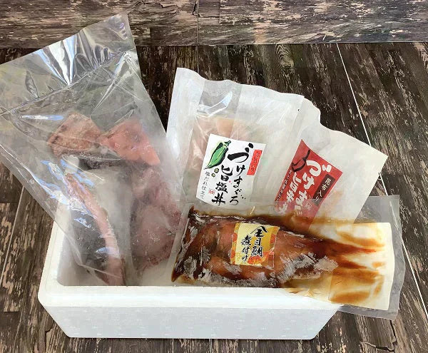 【製造過多】まぐろのカマ＆丼と金目鯛セット