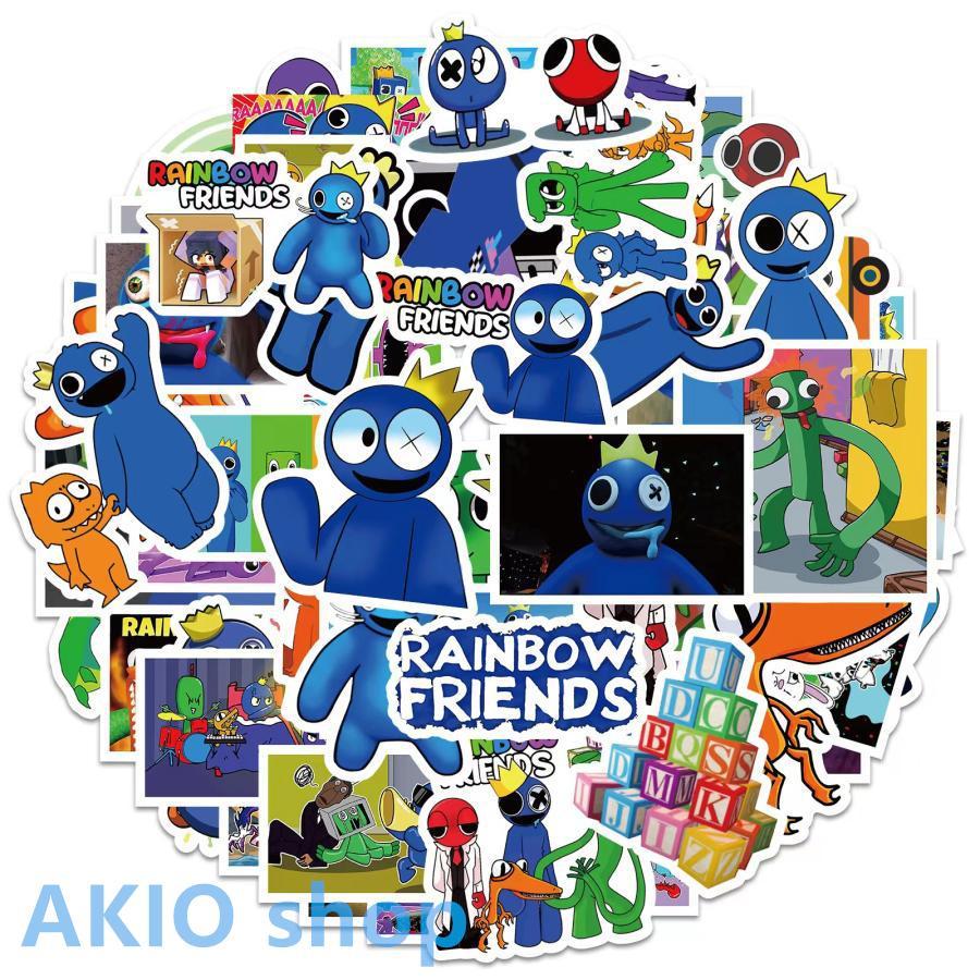 レインボーフレンズ スッテカー 60枚セット シール 防水 for roblox rainbow ファットレインボー人気ゲーム おもしろい 手帳 ノート ヘルメット適用 s038