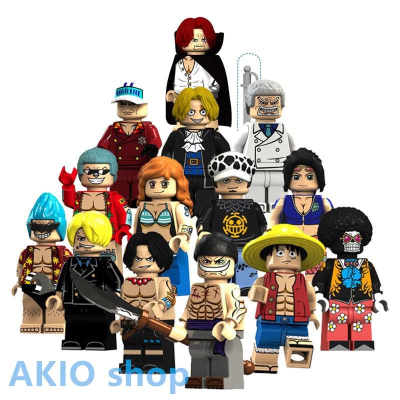 ワンピースブロックおもちゃ LEGO互換品 14点セット ルフィ サンジ 組立 玩具 おもちゃ ミニフィギュア 人気 漫画 アニメキャラクター プレゼント  s036