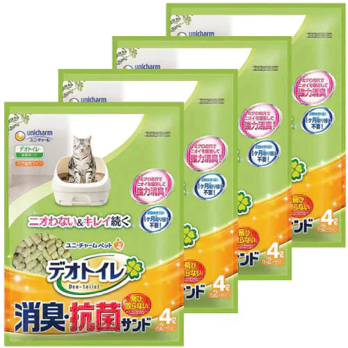デオトイレ 飛び散らない消臭・抗菌サンド 4L 4袋/1ケース