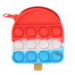 プッシュポップ 小銭入れ アイス 赤青白バッグ red blue white color 財布 カバン アクセサリー ぷちプレゼント 子供にご褒美 流行り 小物入れ ヘアピン収納