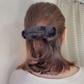 (ブラック)もこもこヘアピン 大きめ　ヘアクリップ　韓国風　ヘアアクセサリー　かわいい　オシャレ　髪飾り パーティー飾り 上品