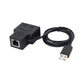 LAN分岐 100Mbps LANポート増設 拡張 アダプター RJ45  ラン中継コネクタ lanハブ2ポート ルーター ネットワークスプリッタアダプタ カテゴリー CAT5 CAT6 CAT7