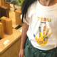 Colorful Hand Print T-shirts■手形 手形アート 足形 足型アート ベビー 服 名入れ プレゼント Tシャツ 出産祝い ギフト 子供服 キッズ服 スマイル おしゃれ 赤ちゃん メモリアル オーダーメイド