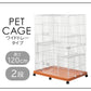 【ブラウン】猫 ケージ 2段 キャットケージ 2段 ペットケージ ケージ ゲージ 猫 ハウス 猫 ゲージ キャットゲージ 猫ケージ 猫ゲージ 大型 おしゃれ 室内 多段 キャスター付