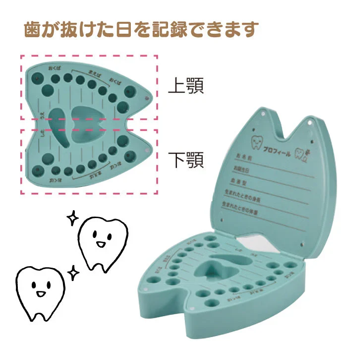 TOOTH BOX 1個 記録が書ける乳歯ケース(グリーン) W117×D115×H38mm【メール便送料無料】