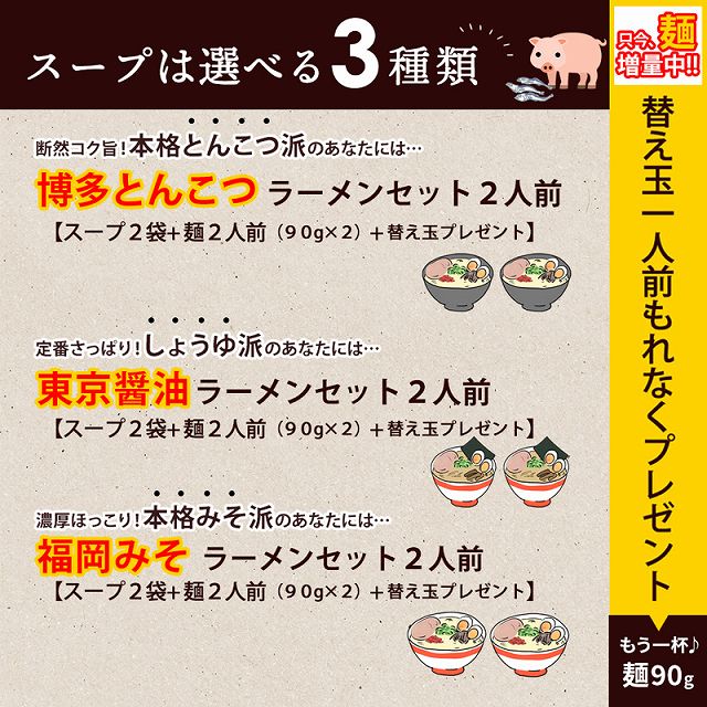 【麺増量中】巌流庵の博多とんこつラーメン（２人前）！