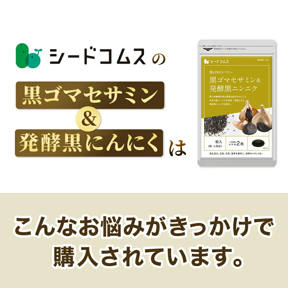 黒ゴマセサミン＆発酵黒ニンニク《約1ヶ月分》サプリ サプリメント 健康  セサミン アルファリポ酸 アリルシステイン アリイン 黒ゴマ 黒にんにく にんにく ニンニク