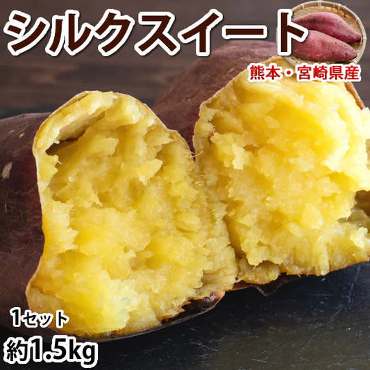 【10月下旬～11月上旬頃より順次出荷】さつまいも シルクスイート 訳あり 1.5kg 送料無料 熊本・宮崎県産 サツマイモ 春こがね 紅まさり 焼き芋 芋