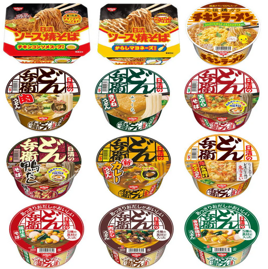 にぎわい広場  どん兵衛 チキンラーメン 焼きそばも入った日清食品 カップ麺 12食セット