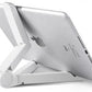 iPad 卓上ホルダー 白 ポータブルフォールドスタンド iphone ホルダー 折り畳み式 角度自由調整 各種タブレット iPhone スマホ 10インチ スマートフォン対応