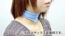 【ブルー】さらっとひんやり濡れないネッククーラービズクールM　1セット入り