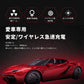 車載ホルダー ワイヤレス 充電器 車載Qi スマホホルダー 車用 自動開閉 エアコン吹き出し口用 360度回転 iPhone　Android　各インチに対応(ブラック)w370C