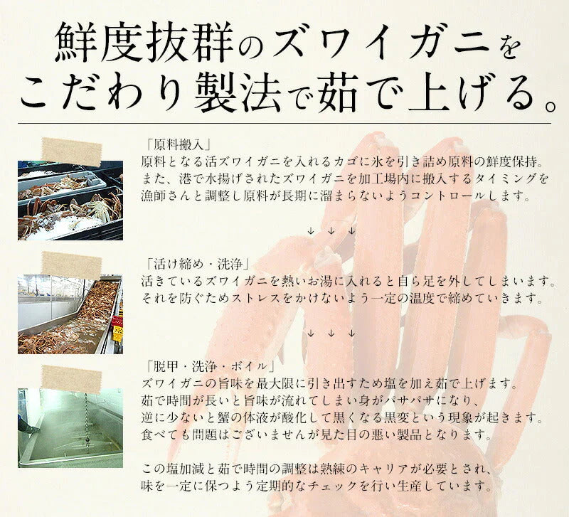 ズワイガニ 足 1kg（約6肩入り） ずわいがに ずわい蟹 ズワイ蟹 グルメ［送料無料］ 母の日 プレゼント ギフト  母の日思いの 健康 実用的 父の日 子供 孫