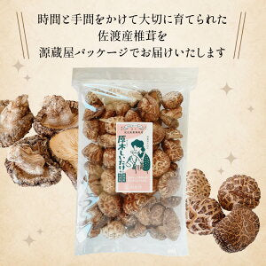 [大袋] 原木しいたけ 椎茸 肉厚 完全無農薬栽培 新潟県 佐渡産 250g