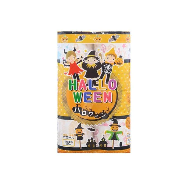 12ロールＸ8パック トイレットペーパー ハロウィン ダブル30m