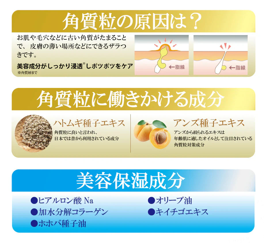 ツブ・ナイトK　コンシーラー【コンシーラー　目元・首元・胸元　角質・角質粒・ポツポツ】【ターンオーバー　集中ケア　角質ケア　スティックタイプ】【ハトムギ・アンズ種子配合　美容保湿成分】