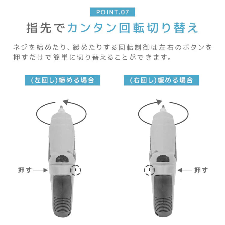 【グレー】電動ドライバー セット 小型 47点セット USB 充電式 変形 ビットセット コードレス コンパクト 軽量 家庭用 2Way トライバードリル ドリルドライバー DIY ドリル ドライバー 大工 工具 六角レンチ 工具セット 女性