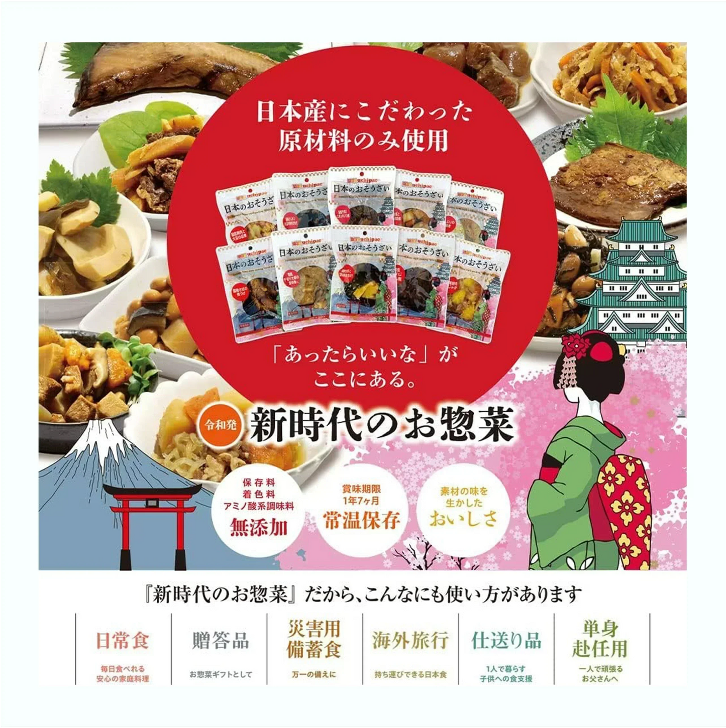 レトルト無添加お惣菜10点セット（5種×各2個）（賞味期限：2024年4月30日）