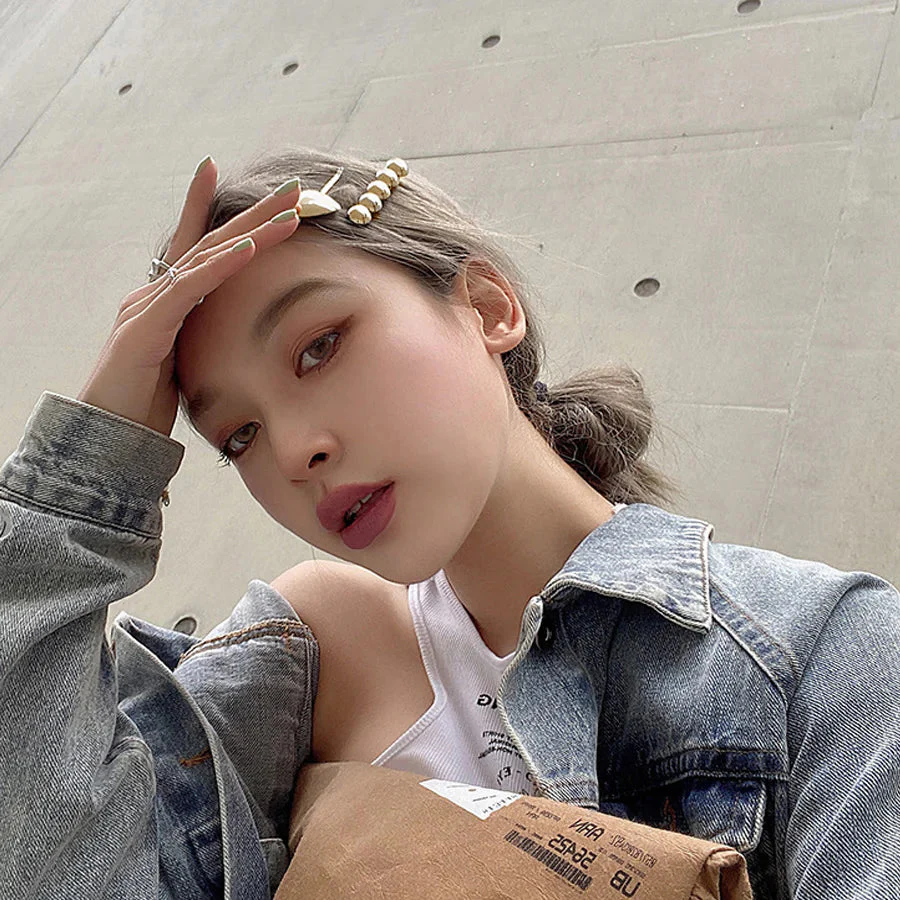 (D01)ヘアピン 1点入り ヘア留め ヘアアクセサリー クロスヘアピン 前髪 かわいい ゴールド オシャレ 髪飾り 上品 パーティー飾り