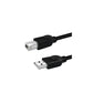プリンター用USB-AtoBケーブル 1m USB2.0 コード1メートル USBAオスtoメUSBBオス データ転送 パソコン スキャナー 複合機 有線接続 コネクタ キャノン 黒色
