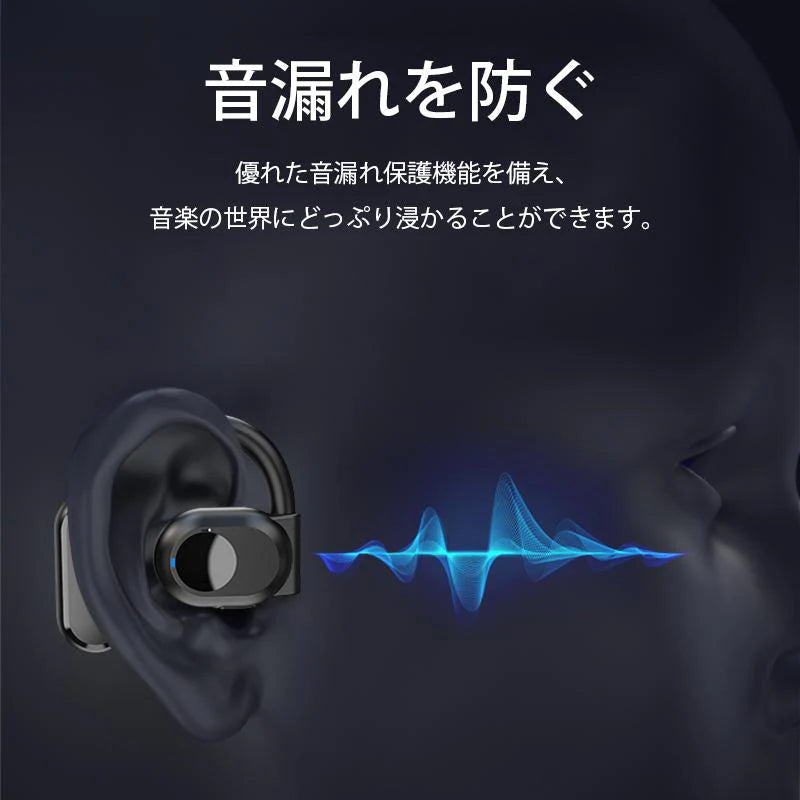 ワイヤレスイヤホン Bluetooth 5.3 ブルートゥースヘッドホン ヘッドセット 軽量 高音質 耳を塞がないイヤホン 防水 防汗 右耳 s072D(ベージュ)