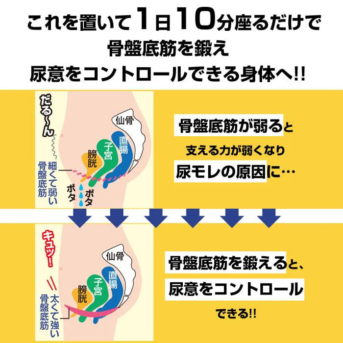 リカちゃんのモレトメールプレミアム- 1日10分！尿モレ対策習慣！骨盤底筋を意識してギュッ！尿漏れ 産後 骨盤のゆるみ 姿勢矯正 骨盤底筋トレーニング グッズ