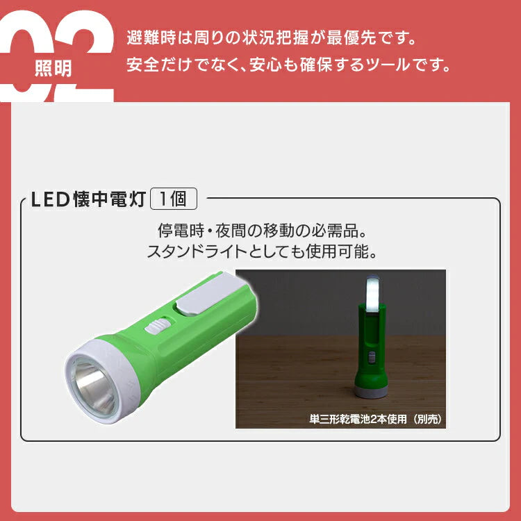 【カートアップNG】防災セット 1人用 27点 1セット