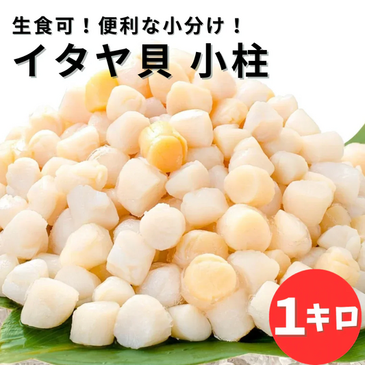 【全部で200-300粒】お刺身でどうぞ！ イタヤ貝 1kg(100g×10パック)  料理 便利 生食 刺身 いたや貝 小柱 ホタテ のような味わい 海鮮 貝 寿司 食品 市場