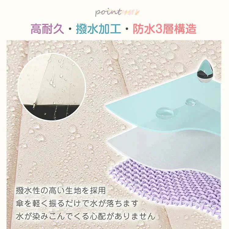 スライドケース長傘 「グリーン」 晴雨両用 16本骨 撥水カバー付き 耐強風 撥水 梅雨対策 メンズ レディース おしゃれ ジャンプ 便利 機能 車 電車 プレゼント