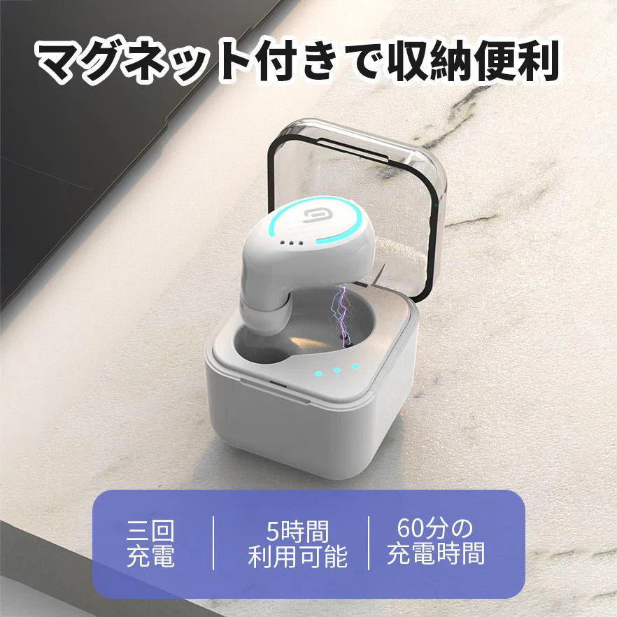 ブルートゥースイヤホン ヘッドホン 両耳 高音質 タッチタイプ　完全ワイヤレス 耳掛け式 自動ペアリング IPX7防水 Bluetooth 5.0 w595A(ブラック)