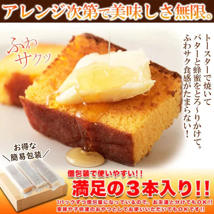 本場長崎のプレーンカステラ 大容量 900g (300g×3本セット)