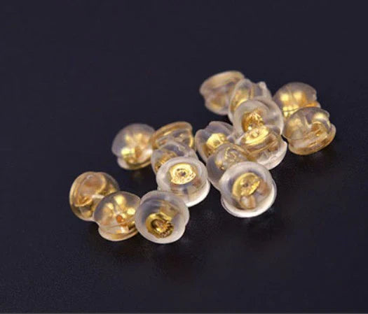 【ご予約商品 2025年10月下旬入荷分】ピアスキャッチ 8個セット 留め具  金メッキ ゴールド シリコン加工 ピアスロック 落ちない ピアス キャッチャー