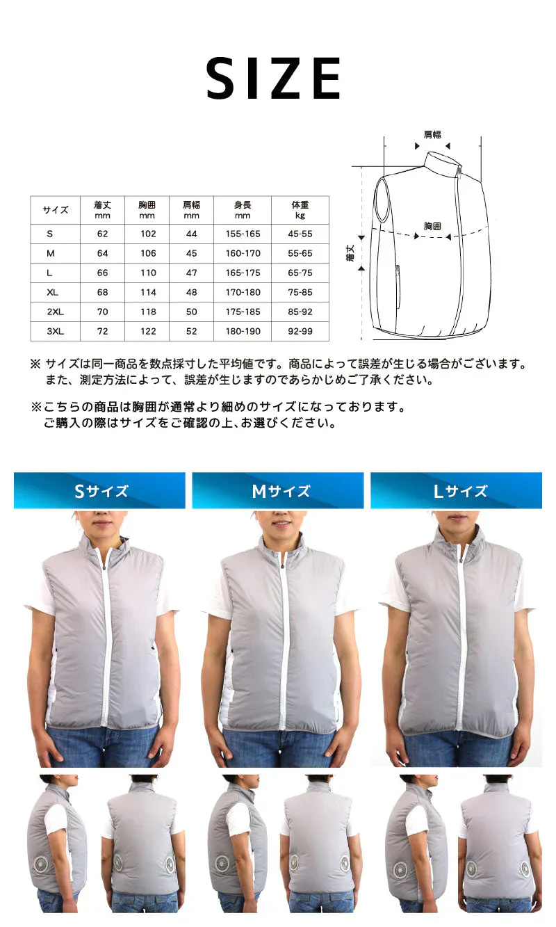 【ネイビーM】 UQLIFE 電動ファン付 空調ベスト UF-EFVC  フルセット