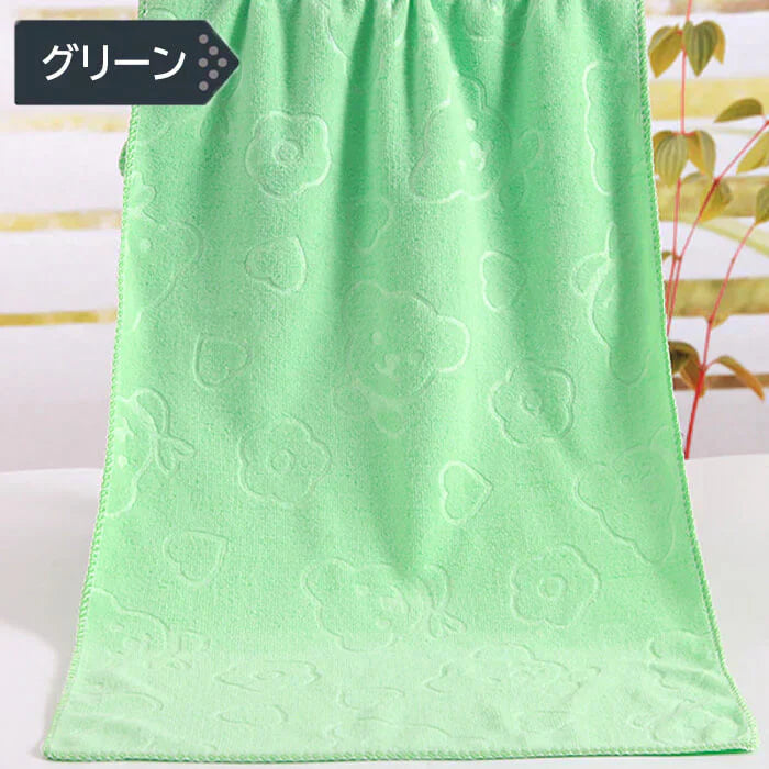 【予約商品・発送時期は商品説明に記載】マイクロファイバー タオル 10枚 セット 35×75cm フェイスタオル カラーランダム 福袋 可愛い くま柄 吸水 速乾 髪 ふわふわ 洗面所 プール スポーツ 無地 ペット 犬 超吸水 水泳 テニス ハンカチ まとめ買い たおる ドライ ヘア 髪の毛 キッチン 送料無料 ギフト プレゼント