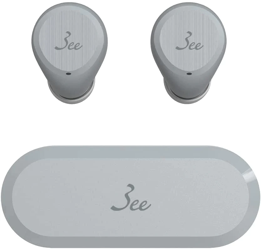 3ee Alpha 01 ワイヤレス イヤホン Bluetooth マイク付き (ライトグレー) M【エコ得】